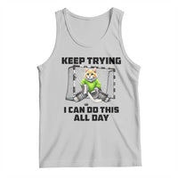 Keep Trying I Can Do This All Day Tank Top Funny Hockey Goalie Cat Gift - Wonder Print Shop