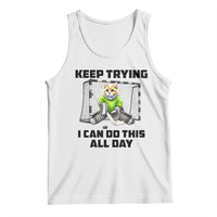 Keep Trying I Can Do This All Day Tank Top Funny Hockey Goalie Cat Gift - Wonder Print Shop