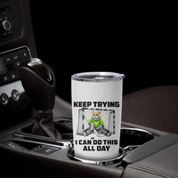 Keep Trying I Can Do This All Day Tumbler Cup Funny Hockey Goalie Cat Gift - Wonder Print Shop