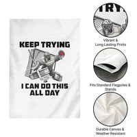Keep Trying I Can Do This All Day Garden Flag Funny Goalie Hockey Player Gift - Wonder Print Shop