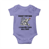Keep Trying I Can Do This All Day Baby Onesie Funny Goalie Hockey Player Gift - Wonder Print Shop