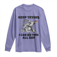 Keep Trying I Can Do This All Day Long Sleeve Shirt Funny Goalie Hockey Player Gift - Wonder Print Shop