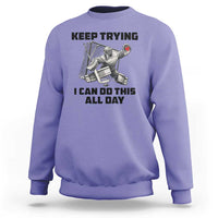 Keep Trying I Can Do This All Day Sweatshirt Funny Goalie Hockey Player Gift - Wonder Print Shop