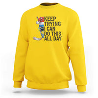 Keep Trying I Can Do This All Day Sweatshirt Ice Hockey Helmet Christmas Gift - Wonder Print Shop
