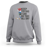 Keep Trying I Can Do This All Day Sweatshirt Ice Hockey Helmet Christmas Gift - Wonder Print Shop