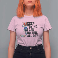Keep Trying I Can Do This All Day T Shirt For Women Ice Hockey Helmet Christmas Gift - Wonder Print Shop
