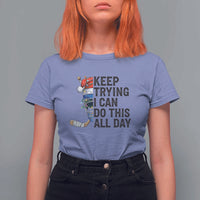 Keep Trying I Can Do This All Day T Shirt For Women Ice Hockey Helmet Christmas Gift - Wonder Print Shop