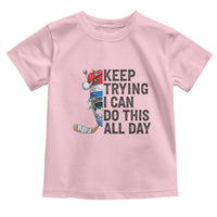Keep Trying I Can Do This All Day Toddler T Shirt Ice Hockey Helmet Christmas Gift - Wonder Print Shop