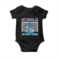 My Goal Is To Deny Yours Baby Onesie Goalie Hockey Drip Art Gift - Wonder Print Shop