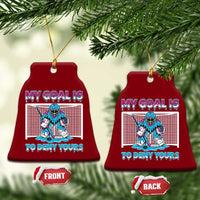 My Goal Is To Deny Yours Ceramic Ornament Goalie Hockey Drip Art Gift - Wonder Print Shop