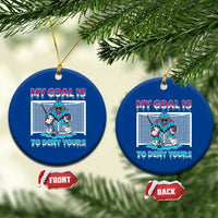 My Goal Is To Deny Yours Ceramic Ornament Goalie Hockey Drip Art Gift - Wonder Print Shop