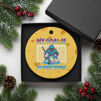 My Goal Is To Deny Yours Ceramic Ornament Goalie Hockey Drip Art Gift - Wonder Print Shop