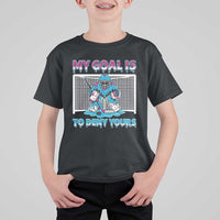 My Goal Is To Deny Yours T Shirt For Kid Goalie Hockey Drip Art Gift - Wonder Print Shop