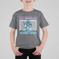 My Goal Is To Deny Yours T Shirt For Kid Goalie Hockey Drip Art Gift - Wonder Print Shop