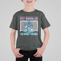 My Goal Is To Deny Yours T Shirt For Kid Goalie Hockey Drip Art Gift - Wonder Print Shop