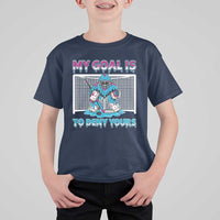 My Goal Is To Deny Yours T Shirt For Kid Goalie Hockey Drip Art Gift - Wonder Print Shop