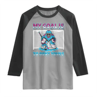 My Goal Is To Deny Yours Raglan Shirt Goalie Hockey Drip Art Gift - Wonder Print Shop