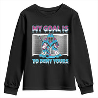 My Goal Is To Deny Yours Youth Sweatshirt Goalie Hockey Drip Art Gift - Wonder Print Shop