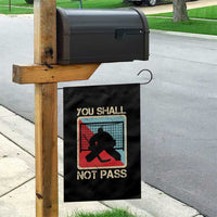 Ice Hockey Goalie Vintage Retro Gift Garden Flag You Shall Not Pass - Wonder Print Shop