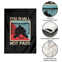 Ice Hockey Goalie Vintage Retro Gift Garden Flag You Shall Not Pass - Wonder Print Shop