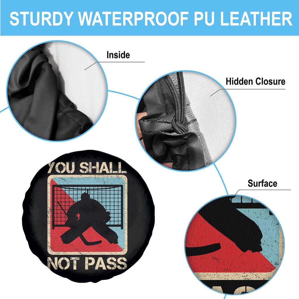 Ice Hockey Goalie Vintage Retro Gift Spare Tire Cover You Shall Not Pass - Wonder Print Shop