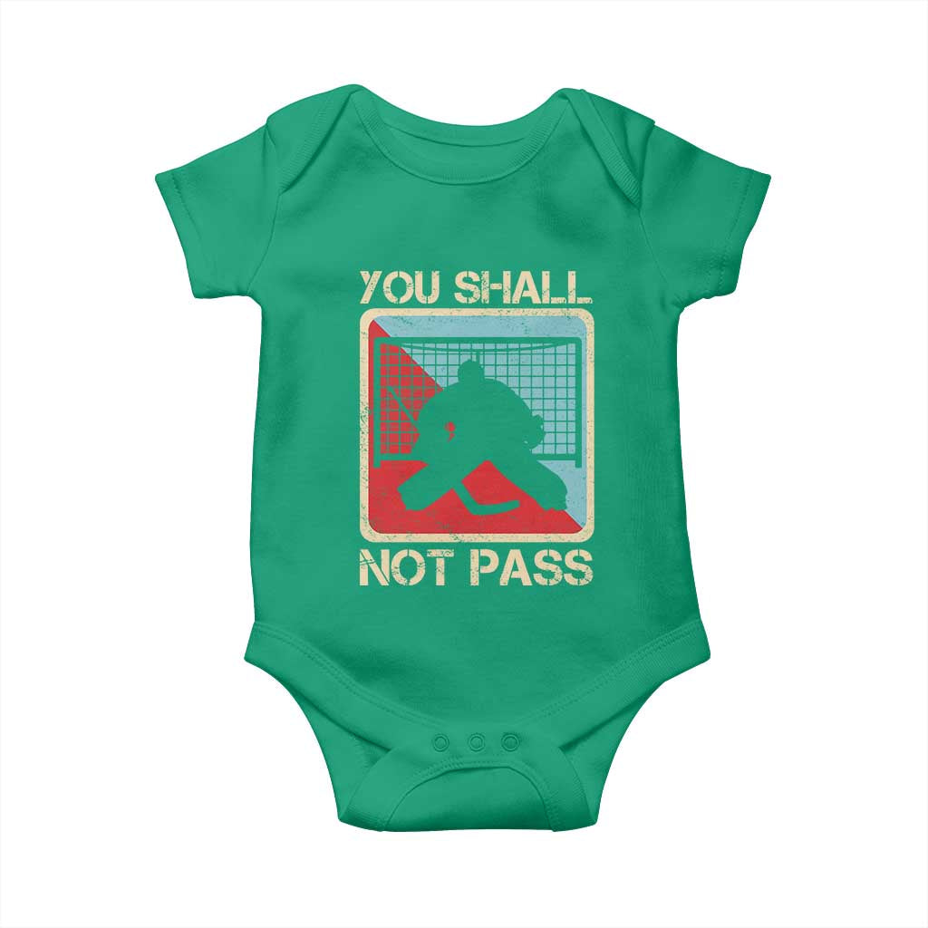 Ice Hockey Goalie Vintage Retro Gift Baby Onesie You Shall Not Pass - Wonder Print Shop