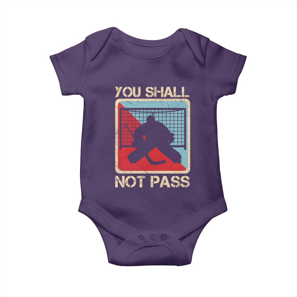 Ice Hockey Goalie Vintage Retro Gift Baby Onesie You Shall Not Pass - Wonder Print Shop