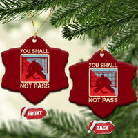 Ice Hockey Goalie Vintage Retro Gift Ceramic Ornament You Shall Not Pass - Wonder Print Shop