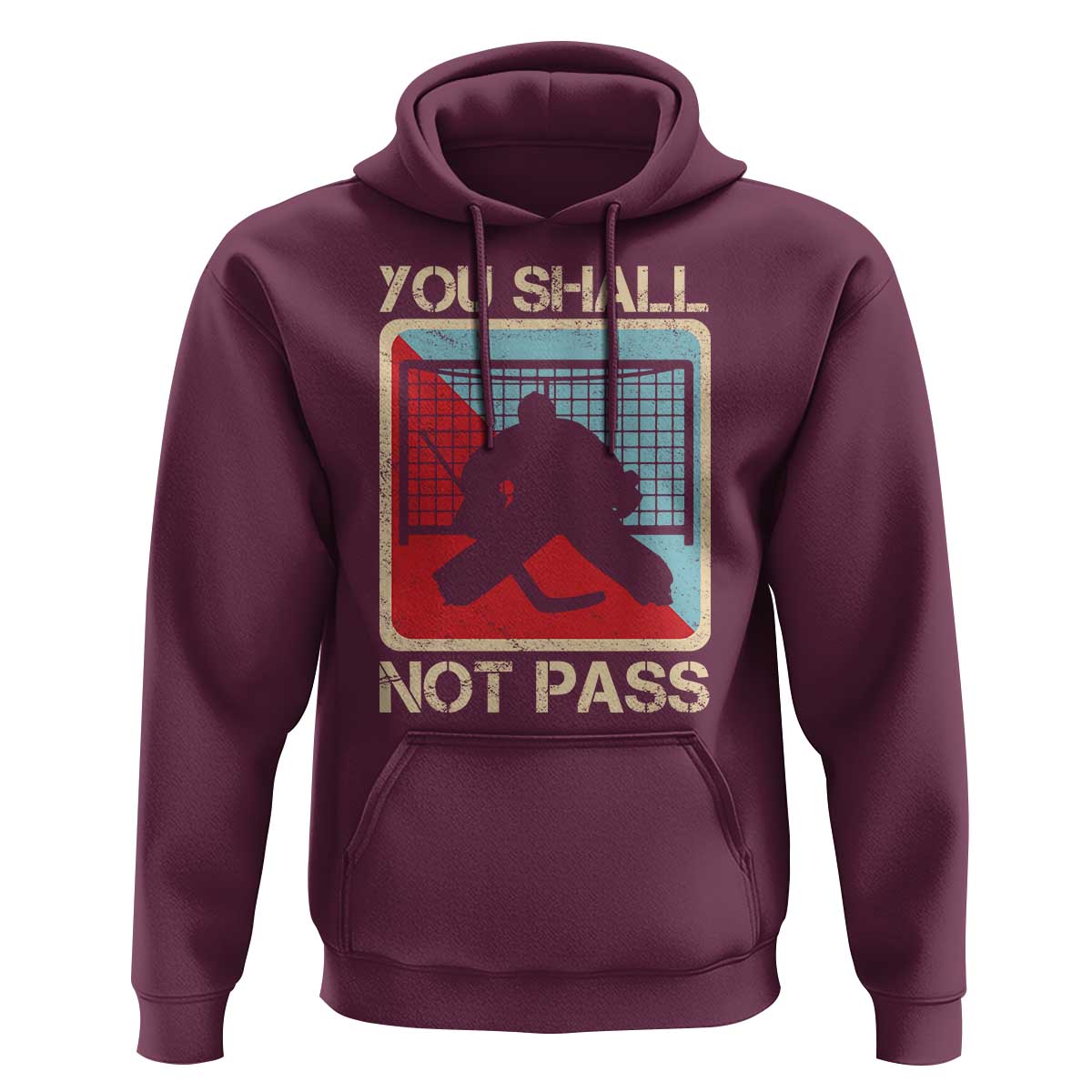Ice Hockey Goalie Vintage Retro Gift Hoodie You Shall Not Pass - Wonder Print Shop