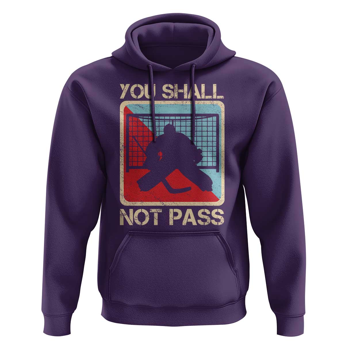 Ice Hockey Goalie Vintage Retro Gift Hoodie You Shall Not Pass - Wonder Print Shop