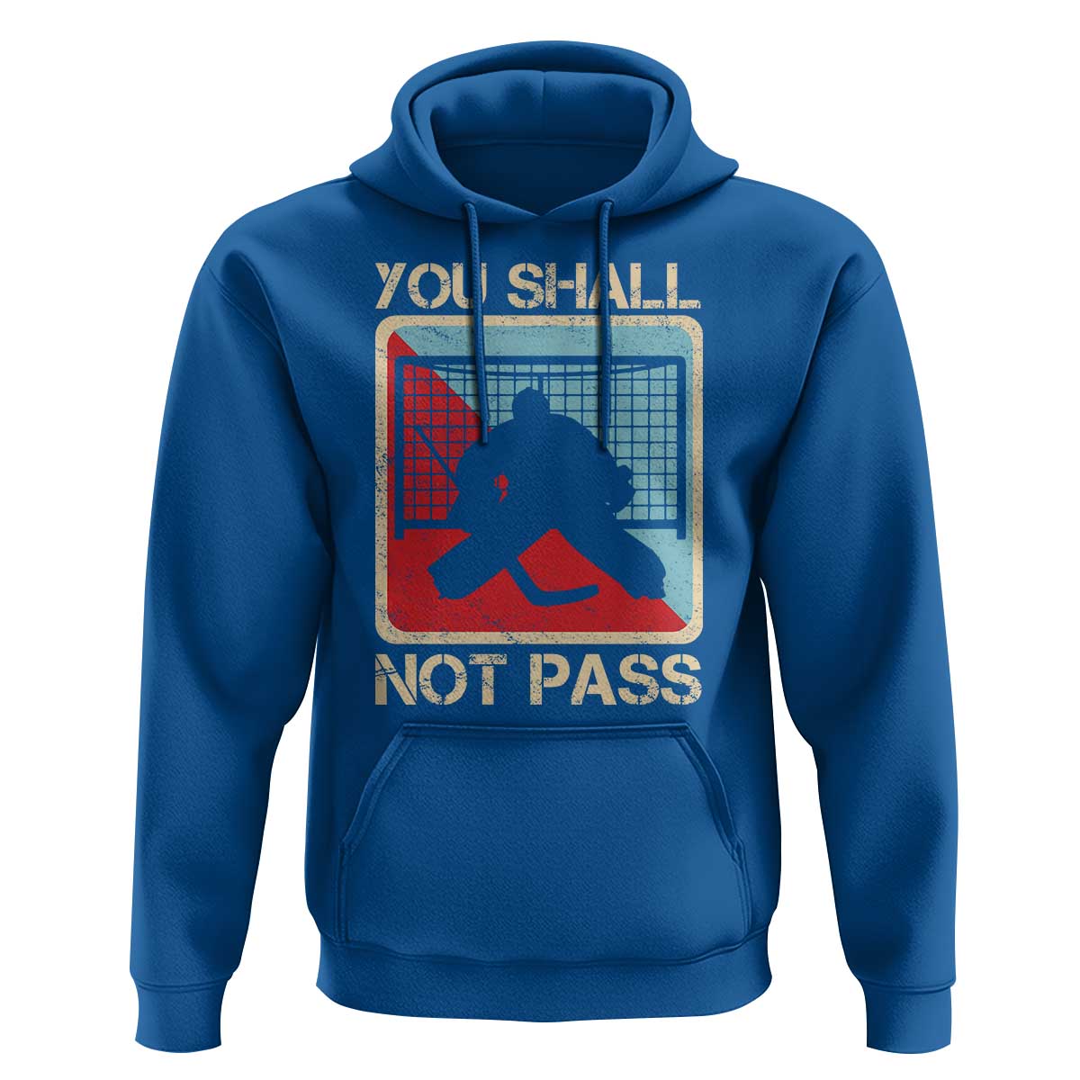 Ice Hockey Goalie Vintage Retro Gift Hoodie You Shall Not Pass - Wonder Print Shop