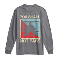 Ice Hockey Goalie Vintage Retro Gift Long Sleeve Shirt You Shall Not Pass - Wonder Print Shop