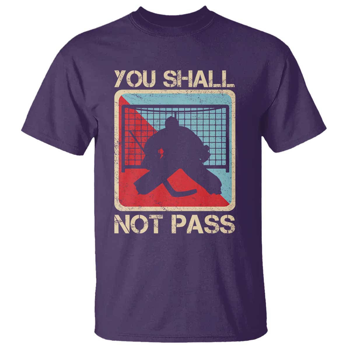 Ice Hockey Goalie Vintage Retro Gift T Shirt You Shall Not Pass - Wonder Print Shop