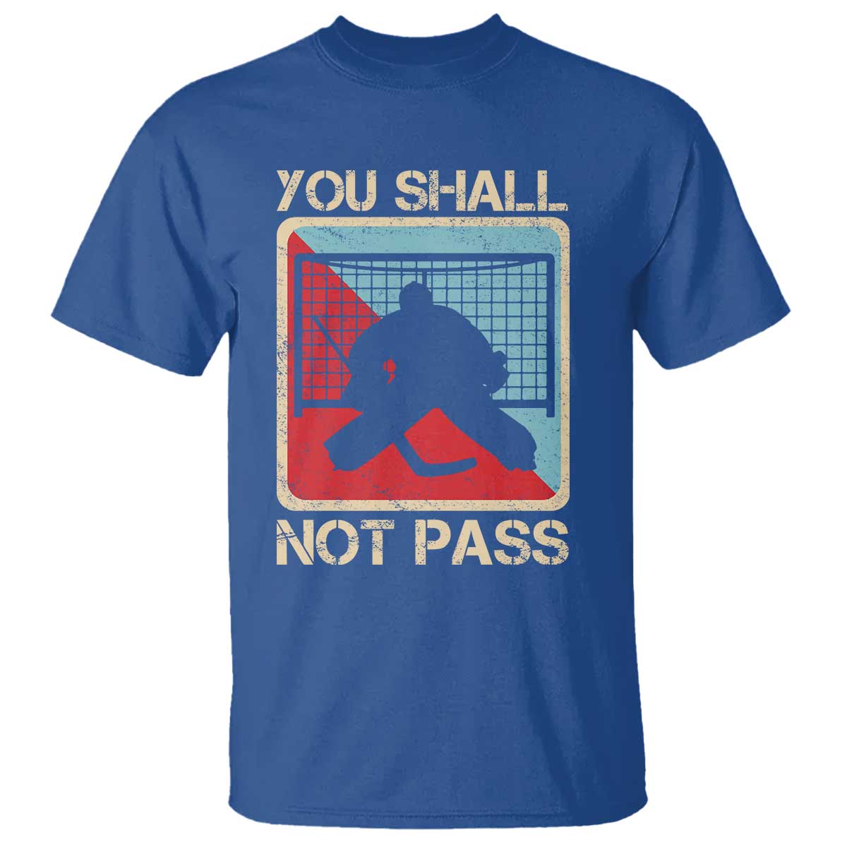 Ice Hockey Goalie Vintage Retro Gift T Shirt You Shall Not Pass - Wonder Print Shop