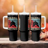 Ice Hockey Goalie Vintage Retro Gift Tumbler With Handle You Shall Not Pass - Wonder Print Shop
