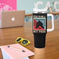 Ice Hockey Goalie Vintage Retro Gift Tumbler With Handle You Shall Not Pass - Wonder Print Shop