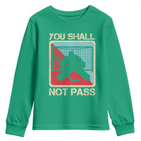 Ice Hockey Goalie Vintage Retro Gift Youth Sweatshirt You Shall Not Pass - Wonder Print Shop