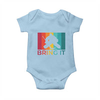 Vintage Ice Hockey Goalie Baby Onesie Bring It Quote Gift For Fan - Wonder Print Shop