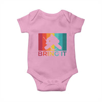 Vintage Ice Hockey Goalie Baby Onesie Bring It Quote Gift For Fan - Wonder Print Shop