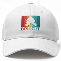 Vintage Ice Hockey Goalie Baseball Cap Bring It Quote Gift For Fan