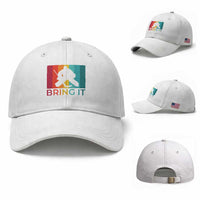 Vintage Ice Hockey Goalie Baseball Cap Bring It Quote Gift For Fan