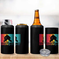 Vintage Ice Hockey Goalie 4 in 1 Can Cooler Tumbler Bring It Quote Gift For Fan - Wonder Print Shop
