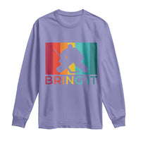 Vintage Ice Hockey Goalie Long Sleeve Shirt Bring It Quote Gift For Fan - Wonder Print Shop