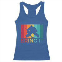 Vintage Ice Hockey Goalie Racerback Tank Top Bring It Quote Gift For Fan - Wonder Print Shop