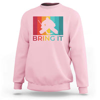 Vintage Ice Hockey Goalie Sweatshirt Bring It Quote Gift For Fan - Wonder Print Shop
