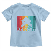 Vintage Ice Hockey Goalie Toddler T Shirt Bring It Quote Gift For Fan - Wonder Print Shop