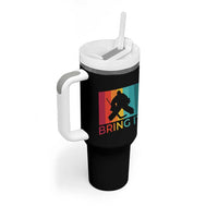 Vintage Ice Hockey Goalie Tumbler With Handle Bring It Quote Gift For Fan - Wonder Print Shop