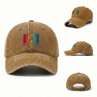 Vintage Ice Hockey Goalie Washed Cotton Baseball Cap Bring It Quote Gift For Fan