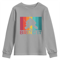 Vintage Ice Hockey Goalie Youth Sweatshirt Bring It Quote Gift For Fan - Wonder Print Shop