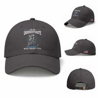 Never Underestimate An Old Man With A Hockey Stick Baseball Cap Ice Hockey Gift